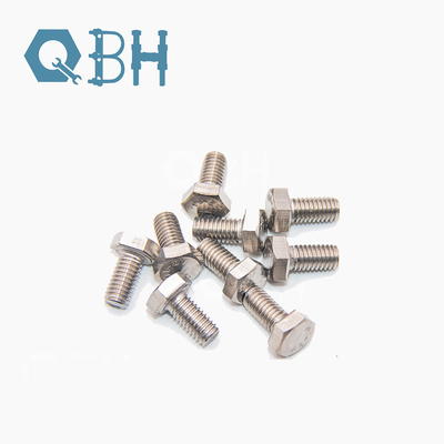 304 316 Stainless Steel Din933 Hexagon Bolt Screws Customized Specification