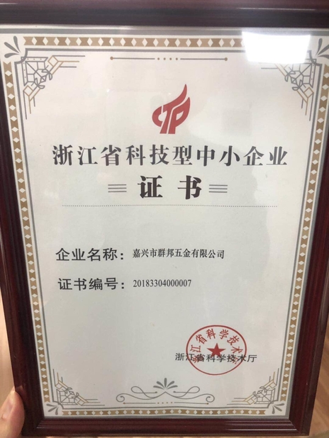 China Jiaxing City Qunbang Hardware Co., Ltd certificaten