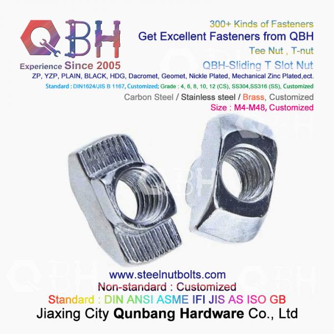 QBH 4040 van het Kaderstructuren T van het Reeks industriële Aluminium Hamertype t-Groef Noot Glijdende t-Noten 1